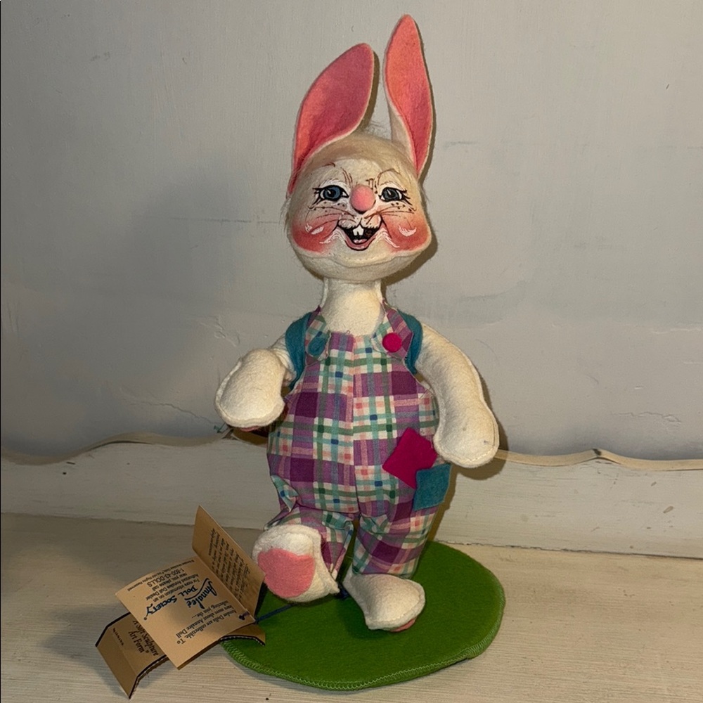 Vintage White and Pink Holiday Decor Bunny